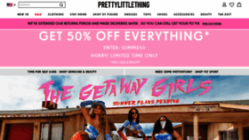 What Prettylittlething.us website looked like in 2020 (3 years ago)