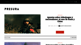 What Presura.es website looked like in 2020 (4 years ago)