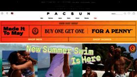 What Pacsun.com website looked like in 2020 (4 years ago)