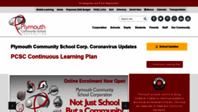 What Plymouth.k12.in.us website looked like in 2020 (4 years ago)