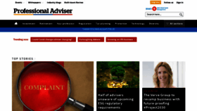 What Professionaladviser.com website looked like in 2020 (4 years ago)