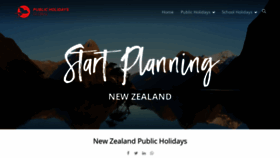 What Publicholidays.co.nz website looked like in 2020 (3 years ago)