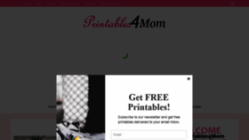 What Printables4mom.com website looked like in 2020 (4 years ago)