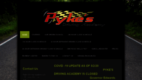 What Pykesdrivingacademy.com website looked like in 2020 (4 years ago)