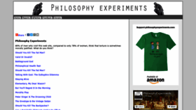 What Philosophyexperiments.com website looked like in 2020 (4 years ago)