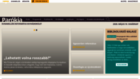 What Parokia.hu website looked like in 2020 (4 years ago)