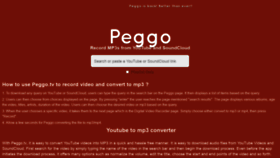 What Peggo.fun website looked like in 2020 (3 years ago)