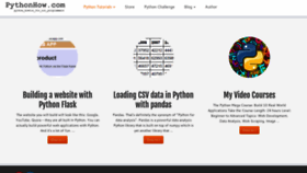 What Pythonhow.com website looked like in 2020 (4 years ago)