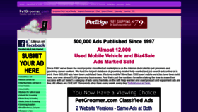 What Petgroomerads.com website looked like in 2020 (3 years ago)