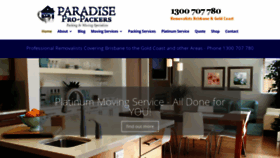 What Paradisepropackers.com.au website looked like in 2020 (4 years ago)