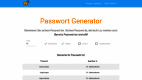 What Passwort-generator.org website looked like in 2020 (3 years ago)