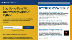 What Pycoders.com website looked like in 2020 (3 years ago)
