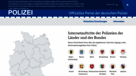 What Polizei.de website looked like in 2020 (3 years ago)
