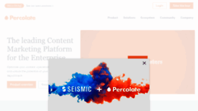 What Percolate.com website looked like in 2020 (3 years ago)
