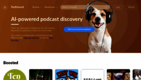 What Podhound.co website looked like in 2020 (3 years ago)
