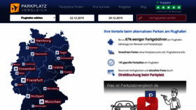 What Parkplatzvergleich.de website looked like in 2020 (3 years ago)