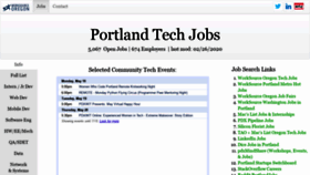 What Portlandtech.org website looked like in 2020 (3 years ago)