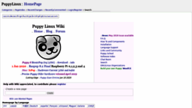 What Puppylinux.org website looked like in 2020 (3 years ago)