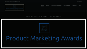 What Productmarketingawards.com website looked like in 2020 (4 years ago)