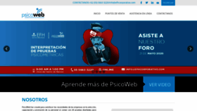 What Psicoweb.mx website looked like in 2020 (3 years ago)