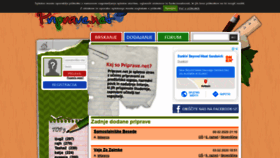 What Priprave.net website looked like in 2020 (3 years ago)