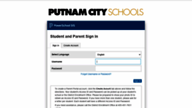 What Powerschool.putnamcityschools.org website looked like in 2020 (3 years ago)