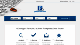 What Parkplatzboerse.de website looked like in 2020 (3 years ago)