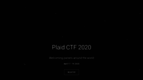 What Plaidctf.com website looked like in 2020 (3 years ago)