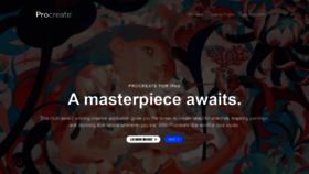 What Procreate.art website looked like in 2020 (3 years ago)