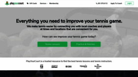 What Playyourcourt.com website looked like in 2020 (3 years ago)
