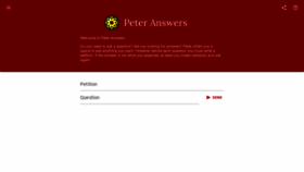 What Peteranswers.com website looked like in 2020 (3 years ago)