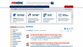 What Prwire.com.au website looked like in 2020 (3 years ago)