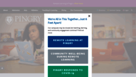What Pingry.org website looked like in 2020 (5 years ago)