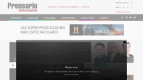 What Prensario.net website looked like in 2020 (3 years ago)
