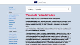 What Postcode-finders.com.au website looked like in 2020 (3 years ago)