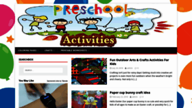 What Preschoolactivities.us website looked like in 2020 (3 years ago)