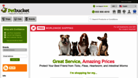 What Petbucket.com website looked like in 2020 (3 years ago)