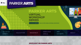 What Parkerarts.org website looked like in 2020 (3 years ago)