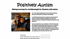What Positivelyautism.com website looked like in 2020 (3 years ago)