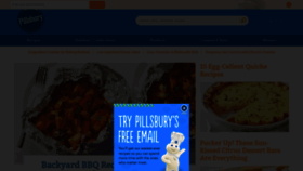 What Pillsbury.com website looked like in 2020 (3 years ago)