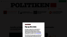 What Politiken.dk website looked like in 2020 (3 years ago)