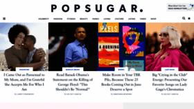 What Popsugar.com website looked like in 2020 (3 years ago)
