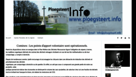 What Ploegsteert.info website looked like in 2020 (3 years ago)