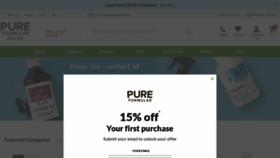 What Pureformulas.com website looked like in 2020 (3 years ago)