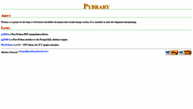 What Pybrary.net website looked like in 2020 (3 years ago)