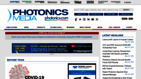 What Photonics.com website looked like in 2020 (3 years ago)
