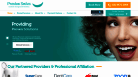 What Prestonsmiles.com.au website looked like in 2020 (3 years ago)