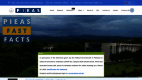 What Pieas.edu.pk website looked like in 2020 (3 years ago)