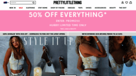 What Prettylittlething.com.au website looked like in 2020 (3 years ago)