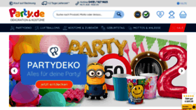 What Party.de website looked like in 2020 (3 years ago)